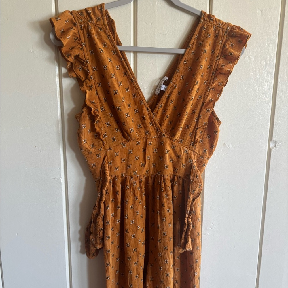 Patrons of Peace Mustard Floral Jumpsuit